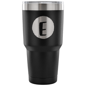 Single letter initial etched big 30oz tumbler - E - The Beautiful Occasions