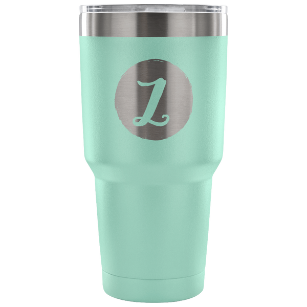 Single letter initial etched tumbler - Z - The Beautiful Occasions