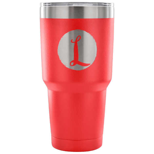 Single letter initial etched tumbler - L - The Beautiful Occasions