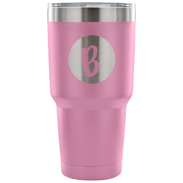 Single letter initial etched tumbler - B - The Beautiful Occasions