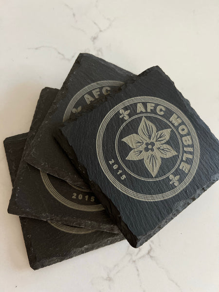 AFC Mobile Slate Coasters - The Beautiful Occasions